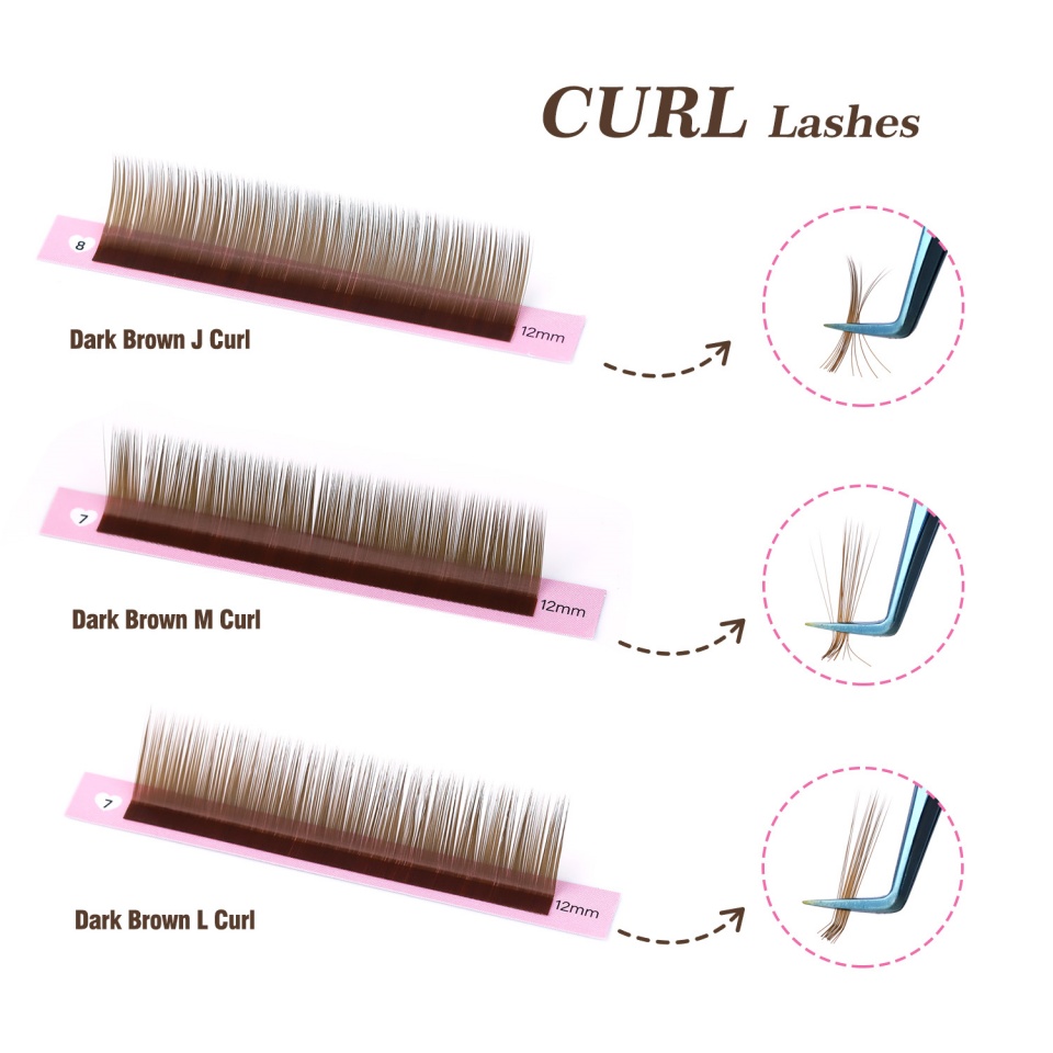 Lashprofessor J L M Curl Brown - đánh giá và giá Eyelash Extension Russian